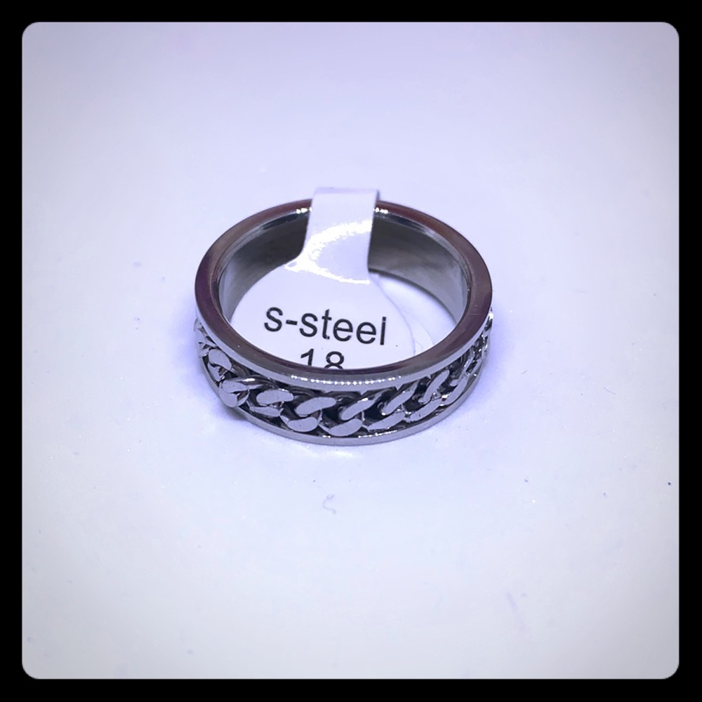 Stainless Steel Unisex Ring Silver Links [JW-131]